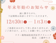 ピンク 赤 和風 お正月 年末年始 休業日 お知らせ Instagram投稿