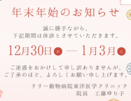 ピンク 赤 和風 お正月 年末年始 休業日 お知らせ Instagram投稿